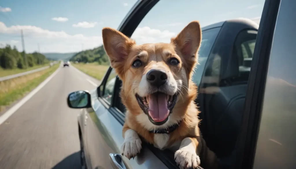 Dog in a car