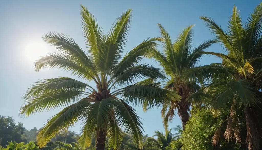 palm tree with triangular trunk