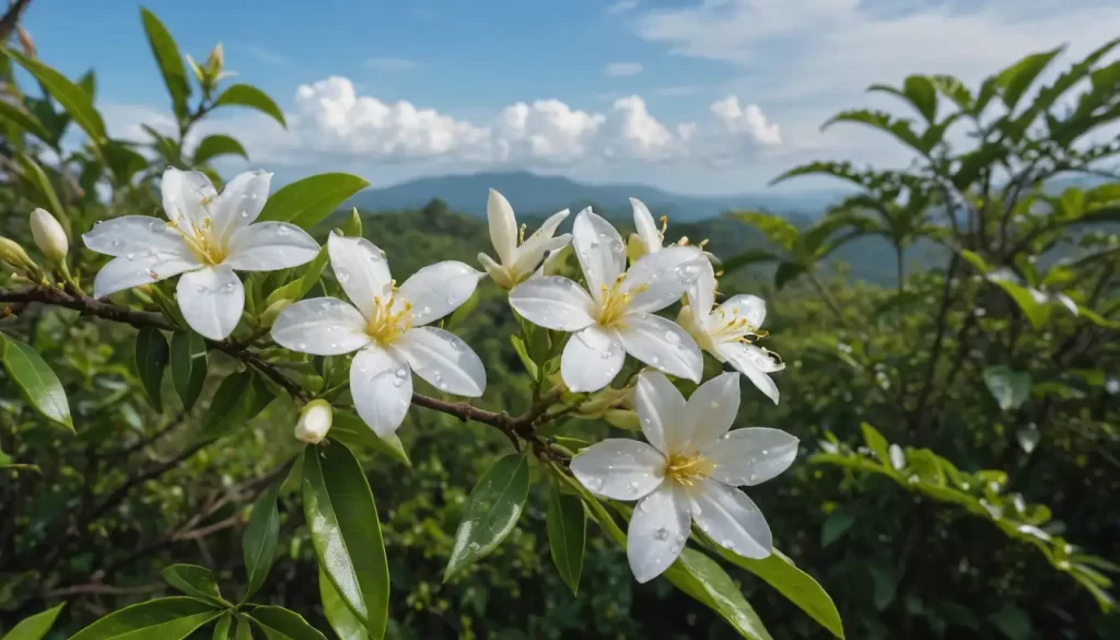 Luxuriant jasmine flowers