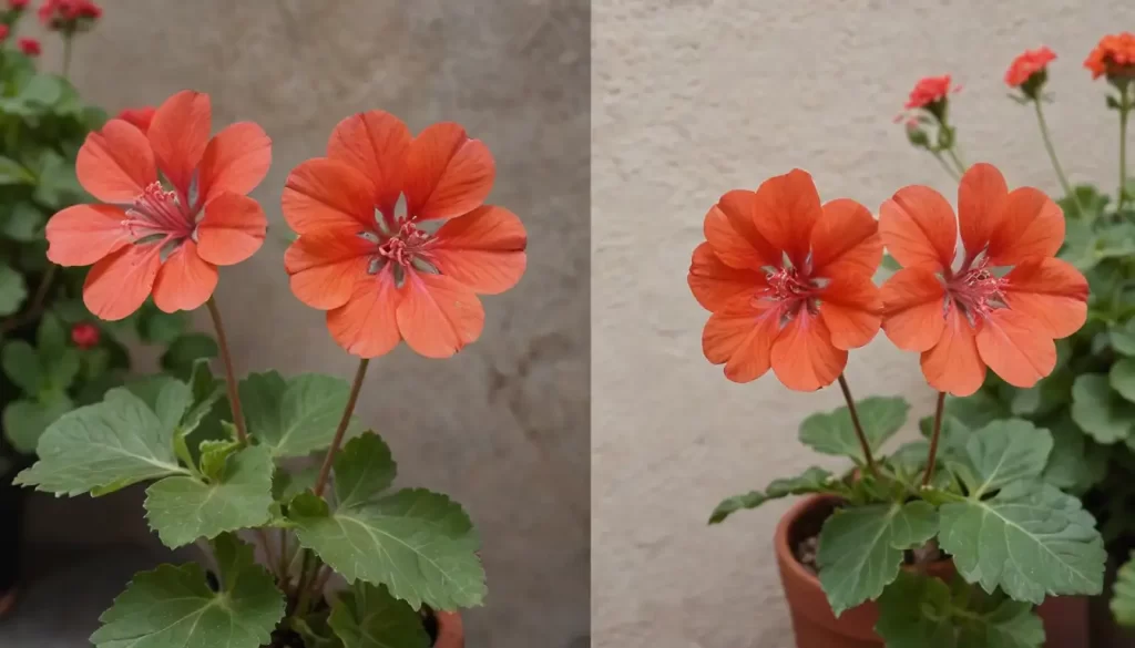 3 geraniums