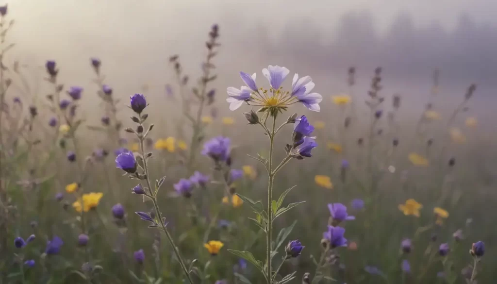 3D rendering of a wildflower with delicate petals