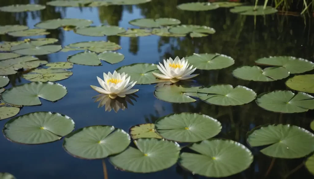 Water lily blooms