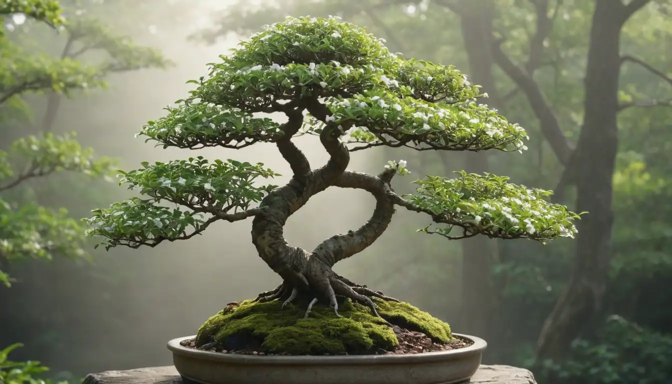 3-year-old bonsai tree with curly trunk